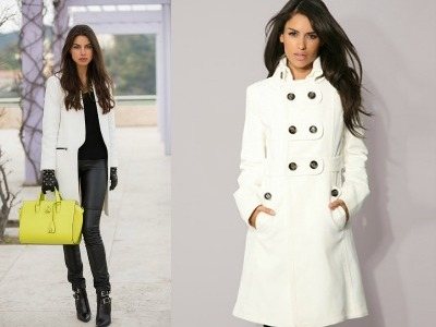 Белое пальто в современной моде