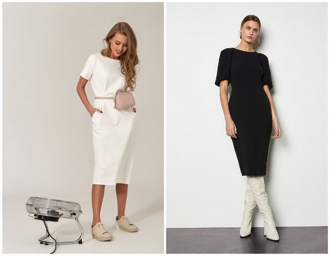 Повседневный наряд: лучшие платья-футболки 2021-2022 года 28