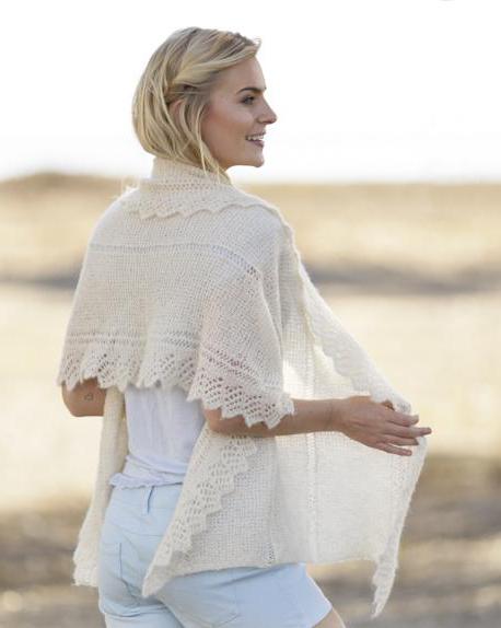 пуховый платок схема вязания спицами кайма