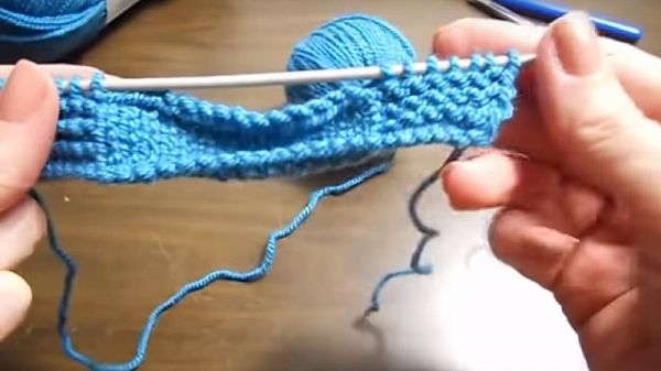 Вязание повязки на голову с объемной косой