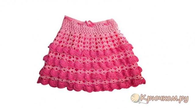 Юбка для девочки крючком для начинающих: схема и описание